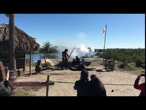 Cannon firing at Castillo de San Marcos