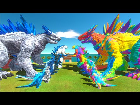 Evolution of Blue SHIMO VS Rainbow Itself - Animal Revolt Battle Simulator
