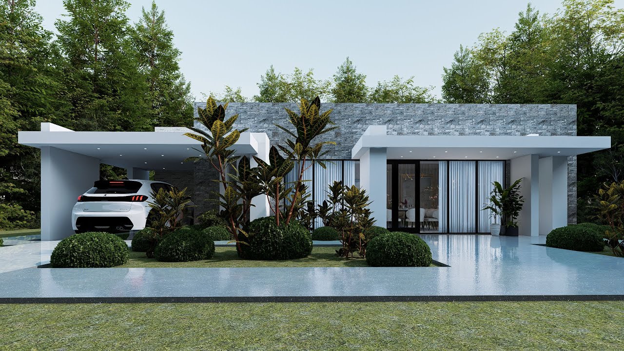 Luxury Modern House Design 3 Bedroom 14mx16m