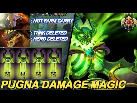 Dota 2 - Pugna Support Pro Damage Magic Skills Pro Gameplay / Winner