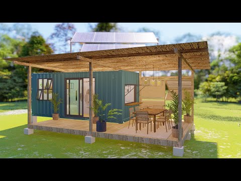 Simple and Cozy Small House Design 8x4 Meters (300SQFT) Living off Grid