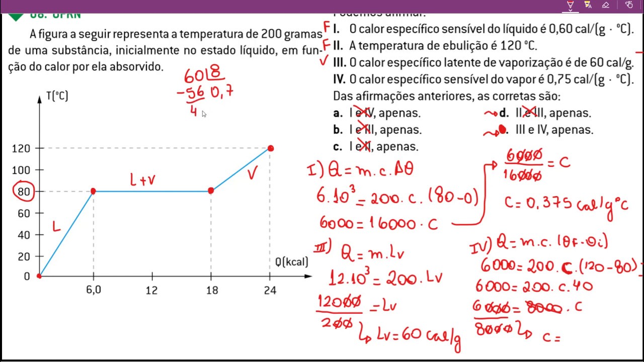EXERCÍCIOS - CALOR SENSÍVEL E CALOR LATENTE