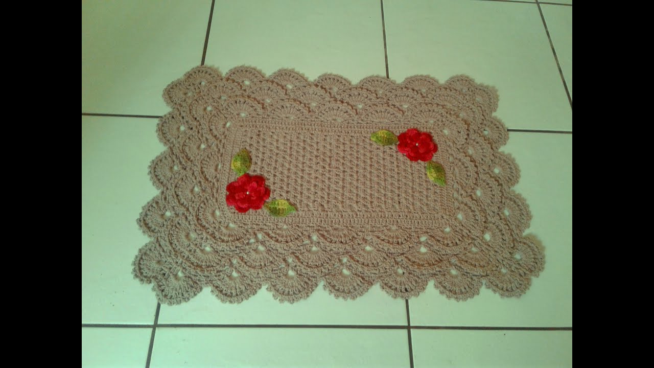 Vídeo Aula = Tapete Rendado caramelo ( Versão Destro) Parte 1/2 .