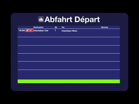 BLS Ansage - Spiez, Ihr nächster Anschlus nach Interlaken Ost Gleis 1