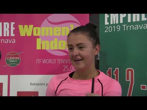 Katarina Kužmová po porážce v 1. kole kvalifikace ITF Trnava 2019 6. ročník