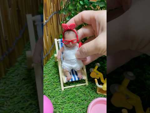 Mini bebê reborn de silicone Emma se arrumou para ir brincar no jardim #diariodeamorreborn #reborn