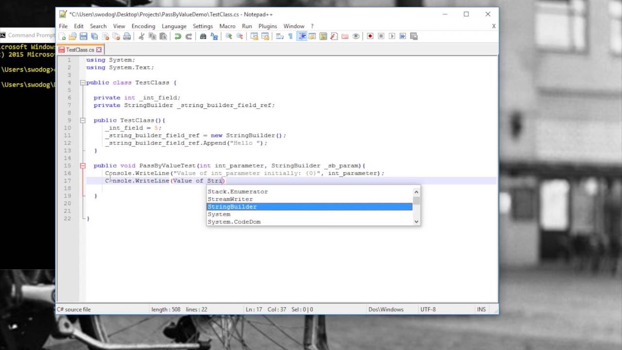 9-10 C# Programming: More About Methods - Default Parameter Passing Behavior (Pass by Value)