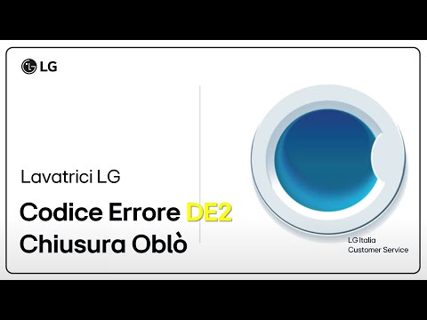 [LG washing machines] DE2 Error Code - Door closed but does not lock