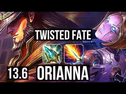TWISTED FATE vs ORIANNA (MID) | 3/0/8, 1.8M mastery, 500+ games | KR Master | 13.6