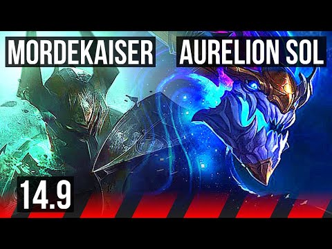 MORDEKAISER vs AURELION SOL (TOP) | 7 solo kills, 8/1/0, 600+ games | EUW Diamond | 14.9