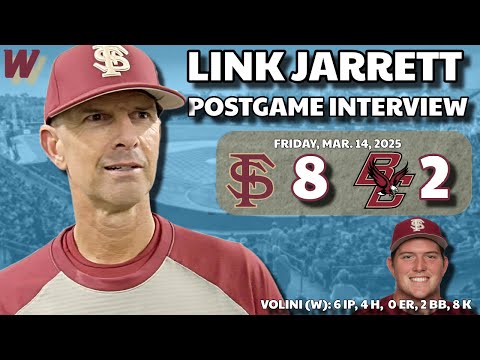 FSU Baseball | Link Jarrett postgame press conference | Florida State 8, Boston College 2 #FSU