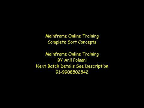 Mainframe JCL Sort Utility | SORT-SYNCSORT | | Anil Polsani | 9908502542 | New Batch Each Month