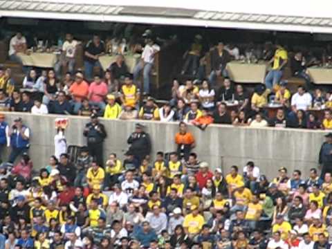 "PUMAS vs america 2010 asi canto la ReBel" Barra: La Rebel &bull; Club: Pumas