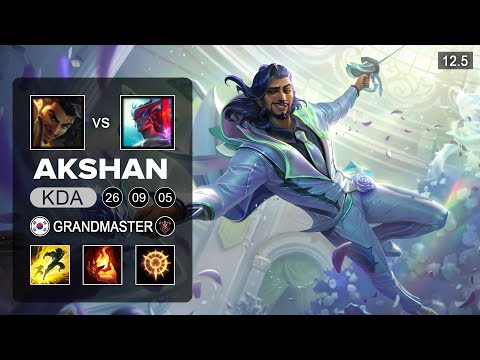 Akshan Top vs Yone - KR Grandmaster - Season 12 Patch 12.5