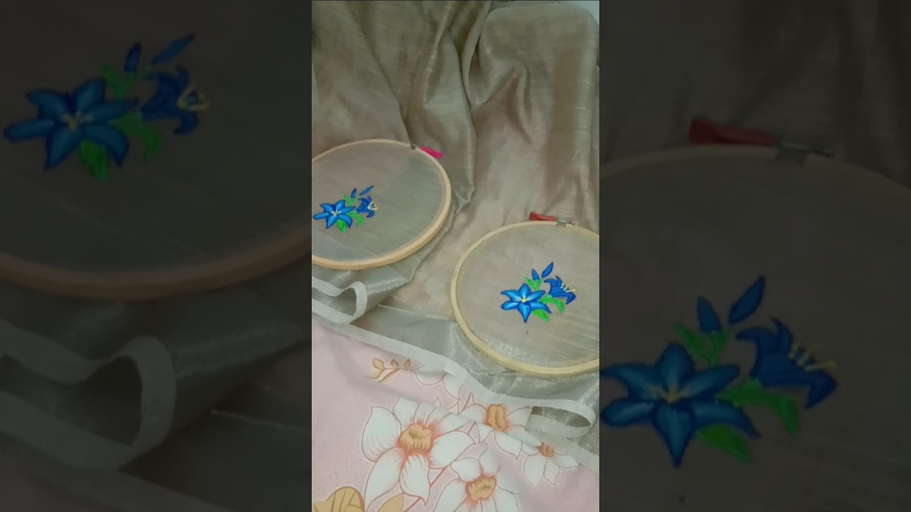 Saree Fabric Painting 🤩 #shorts #viral #trending #shortvideos #youtubeshorts #shortsfeed #hobby