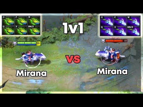 6x Ethereal Blade Mirana vs 6x Diffusal Blade Mirana | Level 30 Dota 2 1v1 | Who Will Win?
