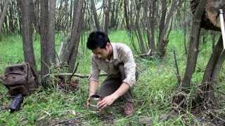 preview picture of video 'fire wild wood gas stove bushcraft korea survival'