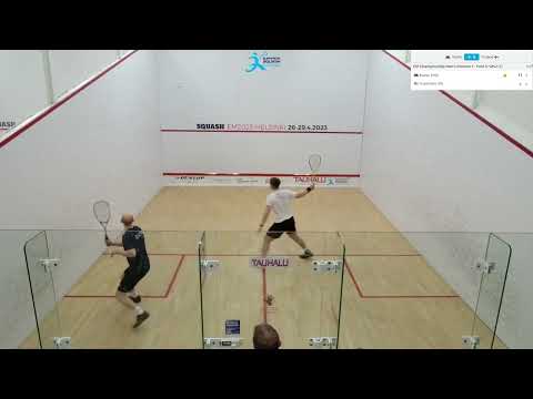 Emyr Evans  - Olli Tuominen (Wales vs Finland) - ESF European Team Squash Championships 2023