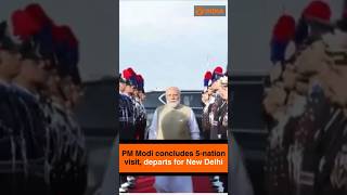 PM Modi concludes 5-nation visit, departs for New Delhi