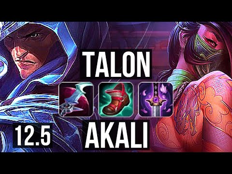 TALON vs AKALI (TOP) | 10 solo kills, 2.4M mastery, 17/2/9, Legendary | EUW Diamond | 12.5