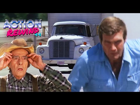 Steve Austin Uses Bionic Legs To Chase Down Speeding Truck | Six Million Dollar Man | Action Rewind