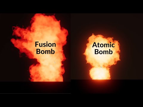 Fusion bomb vs. atomic bomb (People Playground)