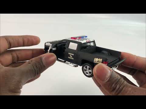 Машинка металлическая Kinsmart 1:46 «2014 Chevrolet Silverado (Police)» KT5381DP инерционная