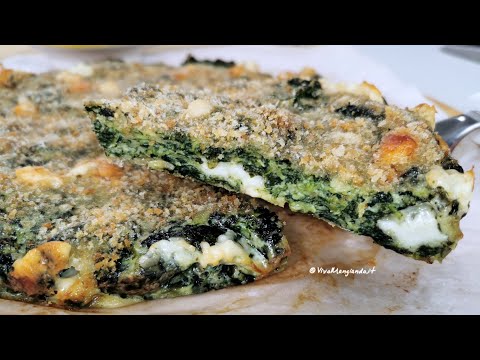 Frittata di spinaci al forno, con pochi ingredienti un secondo gustoso