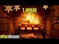Fortnite Fireplace 1 Hour - Relaxing Fireplace Sounds ASMR - Fire Crackling Christmas Holiday