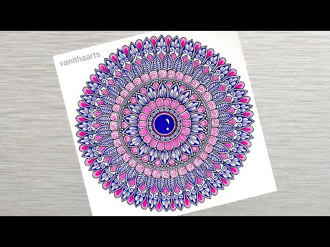 Colorful Mandala Art Using Spirograph Technique Step by Step Tutorial vanithaarts geometricalart