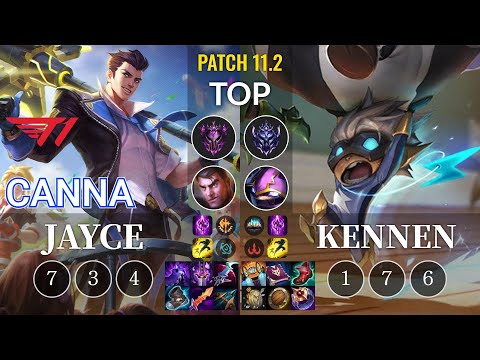 T1 Canna Jayce vs Kennen Top - KR Patch 11.2