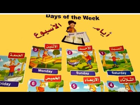 #أيام الأسبوع باللغة العربية للأطفال /# Learn the Weekdays in Arabic for kids.
