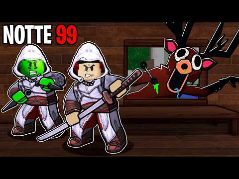 DIVENTIAMO ASSASSINI PER SOPRAVVIVERE 99 NOTTI NELLA FORESTA su ROBLOX!🔦