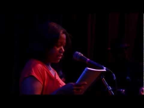 Joy E. Sledge, poetess at the 2012 Carmen Jones 'Teena Marie Tribute'