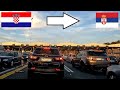 Croatia Serbia Crossing The Border By Car