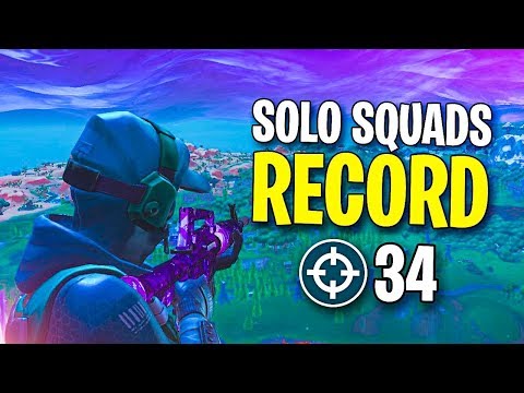 34 KILLS SOLO vs. SQUADS Personal Record (Fortnite)