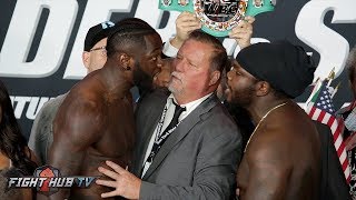 WAR! DEONTAY WILDER VS. BERMANE STIVERNE 2 FULL WEIGH IN & FACE OFF VIDEO