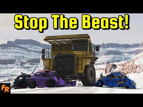 Stop The Beast! - Giant Dump Truck - BeamNG Drive
