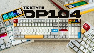 Thocky Full-size Keyboard - Ticktype DP104 Review Teardown & Sound Test