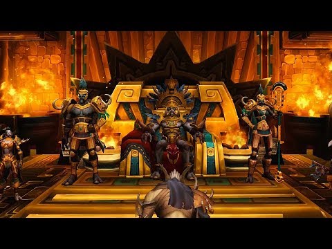 8.0 Battle for Azeroth. King Rastakhan Intro Cutscene in Zuldazar