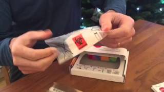 23andme DNA sample kit unboxing