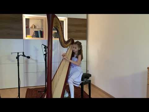 W. Posse  -  Wellenspiel (Game of waves). Aryana Devine - 9 year old harpist.