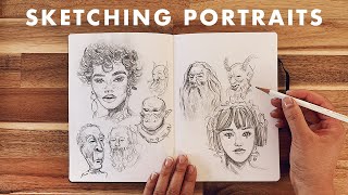 drawing portraits in my sketchbook ✷ ART HABIT 03
