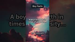 A boy's strength in times of adversity...