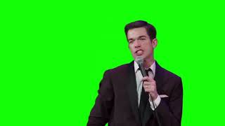 John Mulaney "not funny" green screen