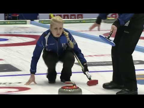 #wmdcc2016 Next level broom switching & fancy footworks: Kauste/Rantamäki(FIN) vs Toth/Wunderer(SUI)