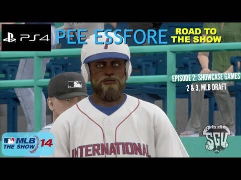 MLB 14: The Show (PS4) Pee Essfore (SS) RTTS - EP2 (Showcase Game 2 & 3, MLB Draft)