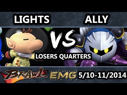 GOML - Lights (Olimar, ZSS) Vs. Ally (Metaknight) SSBB Losers Quarters - Smash Brawl