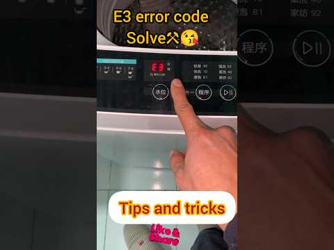 How to solve E3 error code top load washing machine!problem solve! #problemsolutions #shorts