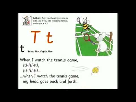 UK School Primary One Jolly Phonics Song Tt - When I watch the Tennis Game